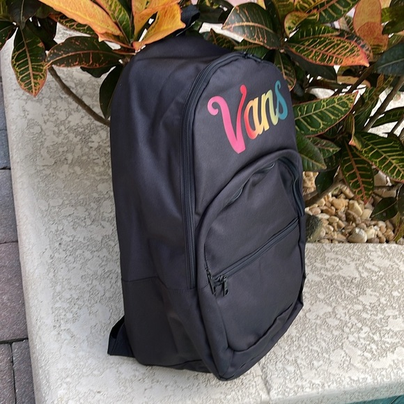 VANS Ranged 2 Backpack Black Women Men’s Casual School Student NWT - Picture 12 of 16